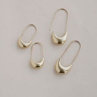 Satomi Studio Safety Pin Earring Brass Small