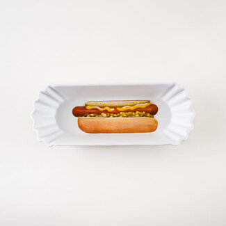 onehundred80degrees Picnic Melamine "Paper" Hot Dog Tray 8"