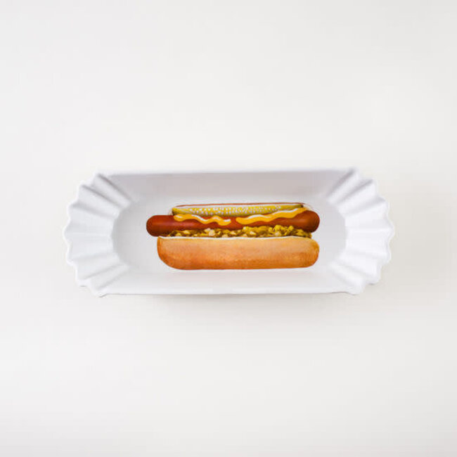 Picnic Melamine "Paper" Hot Dog Tray 8"