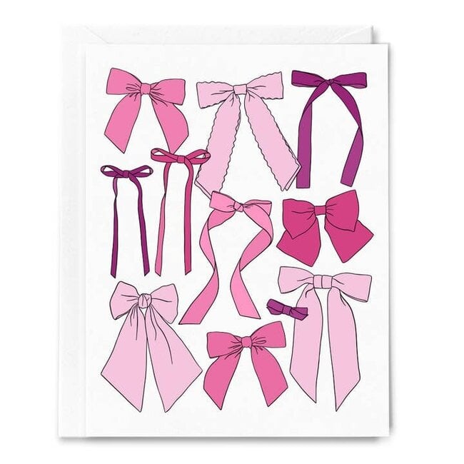 Pink Ribbon Bows Card