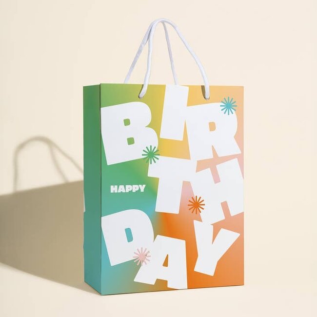 Happy Birthday Gradient Gift Bag