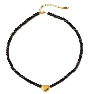 Olivia Le Beaded Heart Necklace