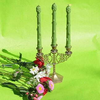 Glow Worm Goods Glow Worm Goods Asparagus Taper Candlestick Set of 2