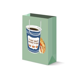 Drawn Goods Birthday Coffee and Bagel Gift Bag - Large
