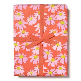 Red Cap Cards Coneflower Wrapping Paper