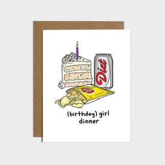 Brittany Paige Girl Dinner Birthday Card