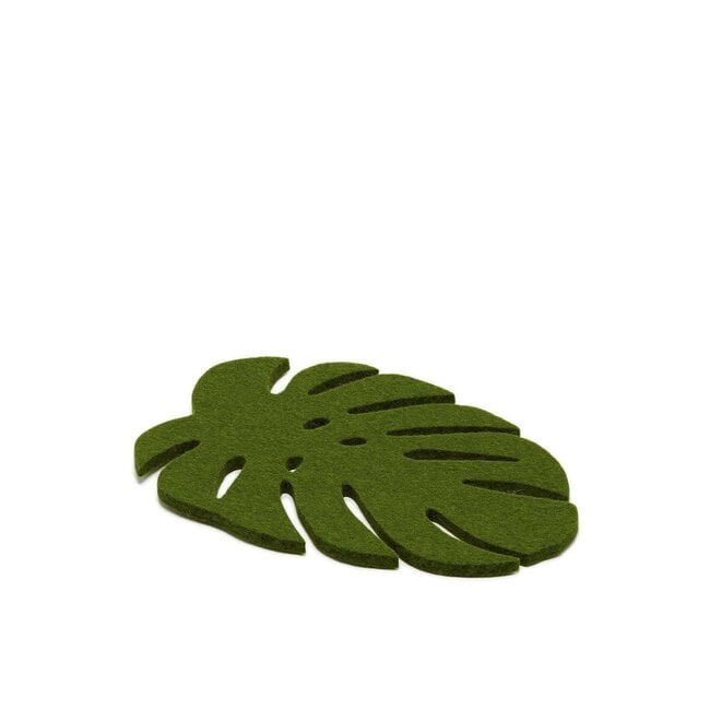 Graf & Lantz Felt Monstera Leaf Trivet Loden Green Small