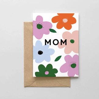 Spaghetti & Meatballs Colorful Blooms- Mom Card