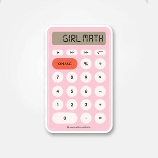 Spaghetti & Meatballs Girl Math Vinyl Sticker