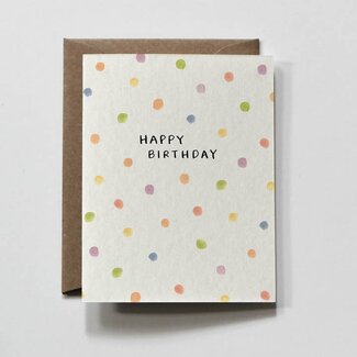 Everglow Handmade Polka Dot Colorful Happy Birthday