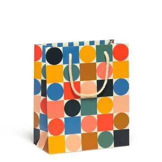 Red Cap Cards Circles and Squares Gift Bag