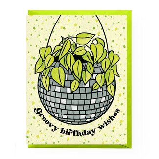 Boss Dotty Paper Co Disco Planter Birthday Card