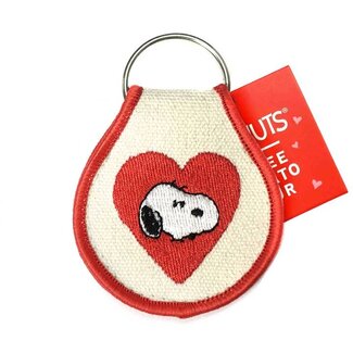 Snoopy Heart Patch Keychain