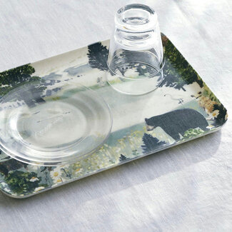 Fog Linen linen tray medium: misato ogihara: forest and animals
