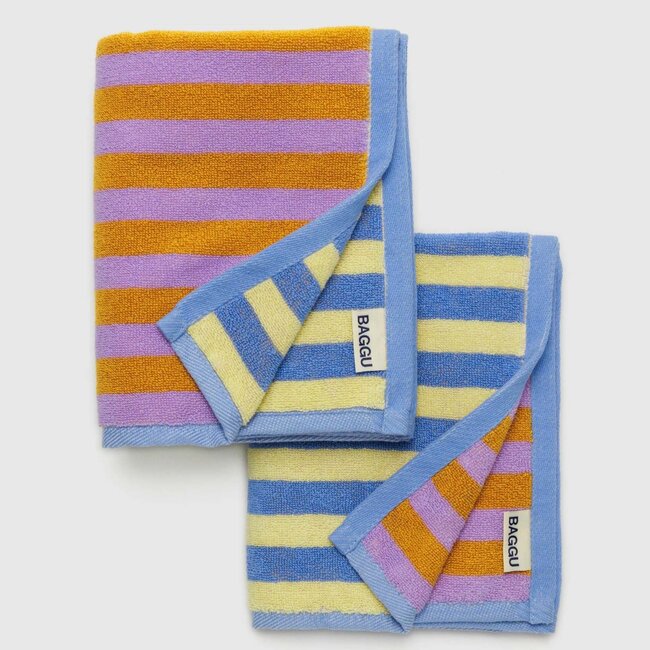 Baggu Hand Towel Set of 2 Hotel Stripe