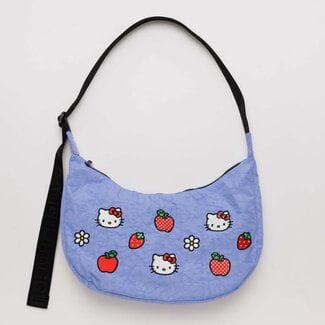 Baggu Baggu Medium Nylon Crescent Bag Embroidered Hello Kitty