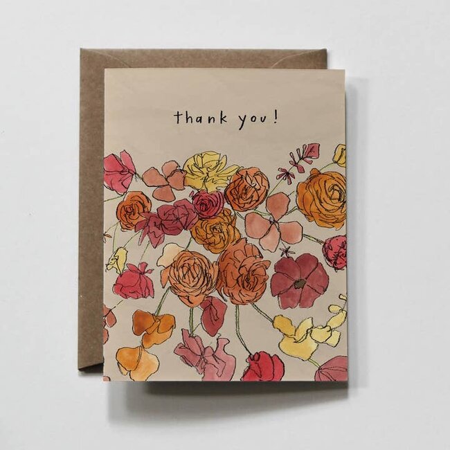Grateful Muted Florals Thank You