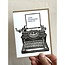 Typewriter Thank You Letterpress Card
