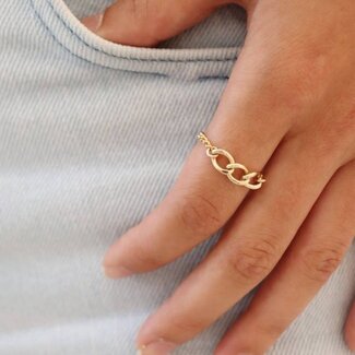 Token Jewelry Alex Chain Ring Gold Filled