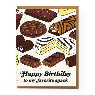 Boss Dotty Paper Co Snack Cake Birthday Card