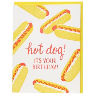 Smudge Ink Hot Dogs Birthday Card