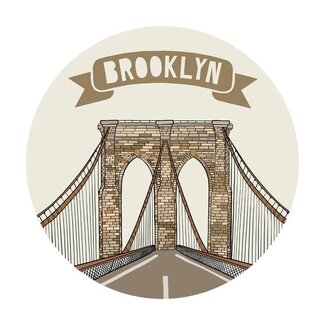 Made By Nilina Brooklyn Bridge Vinyl Sticker