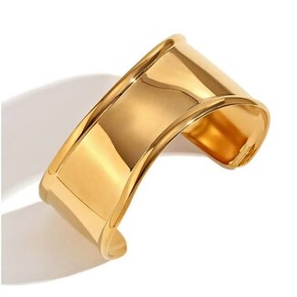 Olivia Le Abstract Gold Statement Cuff Bracelet