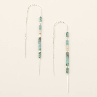 Scout Curated Wears Miyuki Thread Earring Turquoise Multi Silver