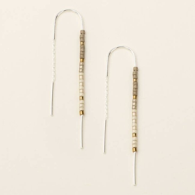 Scout Curated Miyuki Thread Earring Pewter Multi/Silver