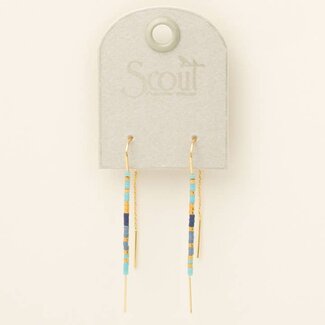 Scout Curated Wears Miyuki Thread Earring Cobalt Multi Gold