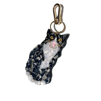 Solar Eclipse Solar Eclipse Tuxedo Cat Keychain