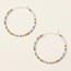 Miyuki Small Hoop Desert Blue Multi Silver