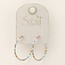 Miyuki Small Hoop Desert Blue Multi Silver