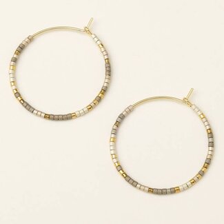 Scout Curated Wears Miyuki Small Hoop Pewter Multi Gold
