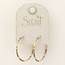 Miyuki Small Hoop Pewter Multi Gold