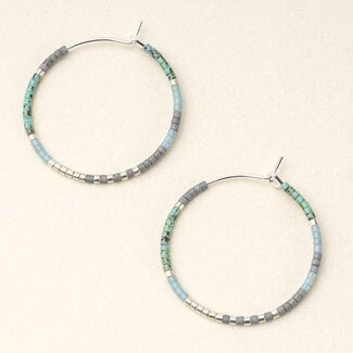 Scout Curated Wears Scout Curated Miyuki Small Hoop Turquoise Multi/Silver