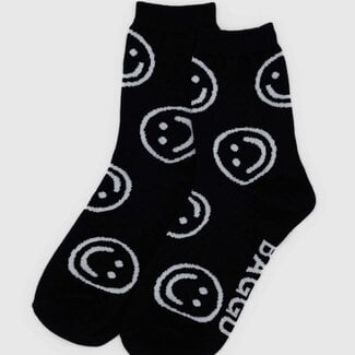 Baggu Baggu Crew Socks Black Happy