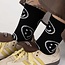 Baggu Crew Socks Black Happy