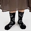 Baggu Crew Socks Black Happy