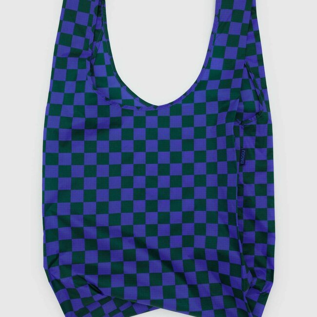 Baggu Reusable Bag Big Iris Green Check