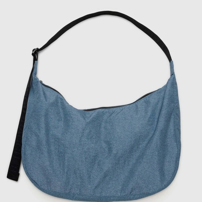 Baggu Large 37.5" Nylon Crescent Bag Digital Denim