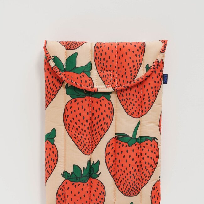 Baggu Puffy Laptop Sleeve  Strawberry 13"14"