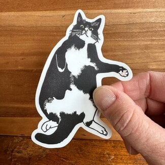 Lynn-oleum Tuxedo Cat Belly Full Length Sticker