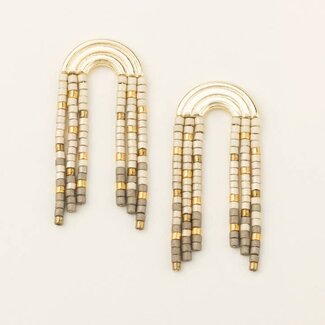 Scout Curated Wears Miyuki Rainbow Earring Pewter Multi Gold