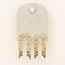 Miyuki Rainbow Earring Pewter Multi Gold