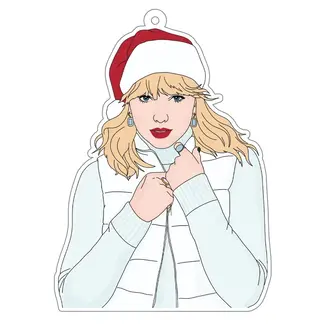 Sammy Gorin Taylor Swift, Tis the Damn Season White Acrylic Ornament