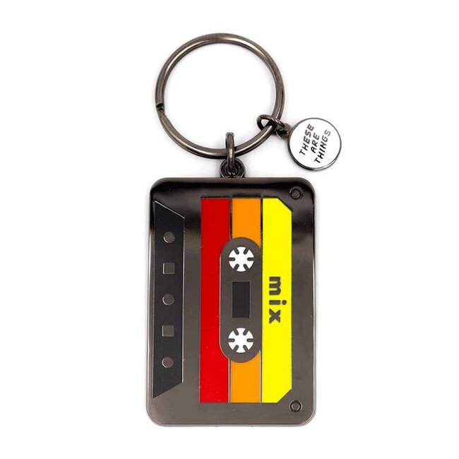 Mix Tape Enamel Keychain