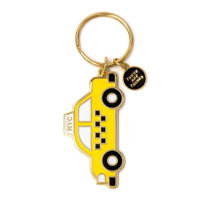 NYC Taxi Enamel Keychain