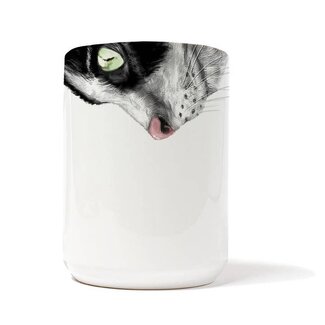 Snout Mugs Snout Mug Black and White Cat - 15 oz