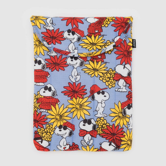 Baggu Puffy Laptop Sleeve Floral Snoopy 13"/14"